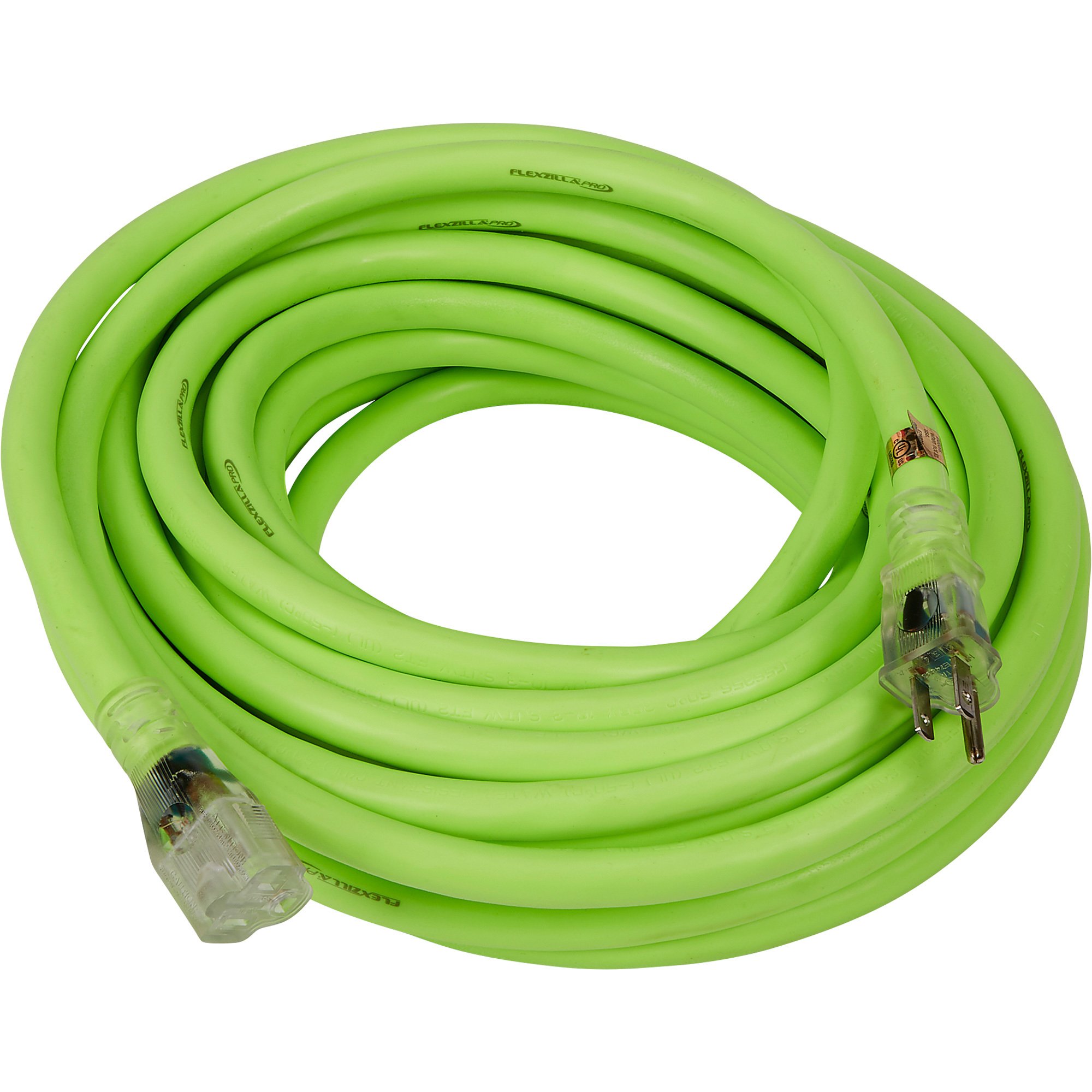 Flexilla Pro Extension Cord — 50ft.L, 10-Ga., 3-Prong, Model# 727-103050FZL5F